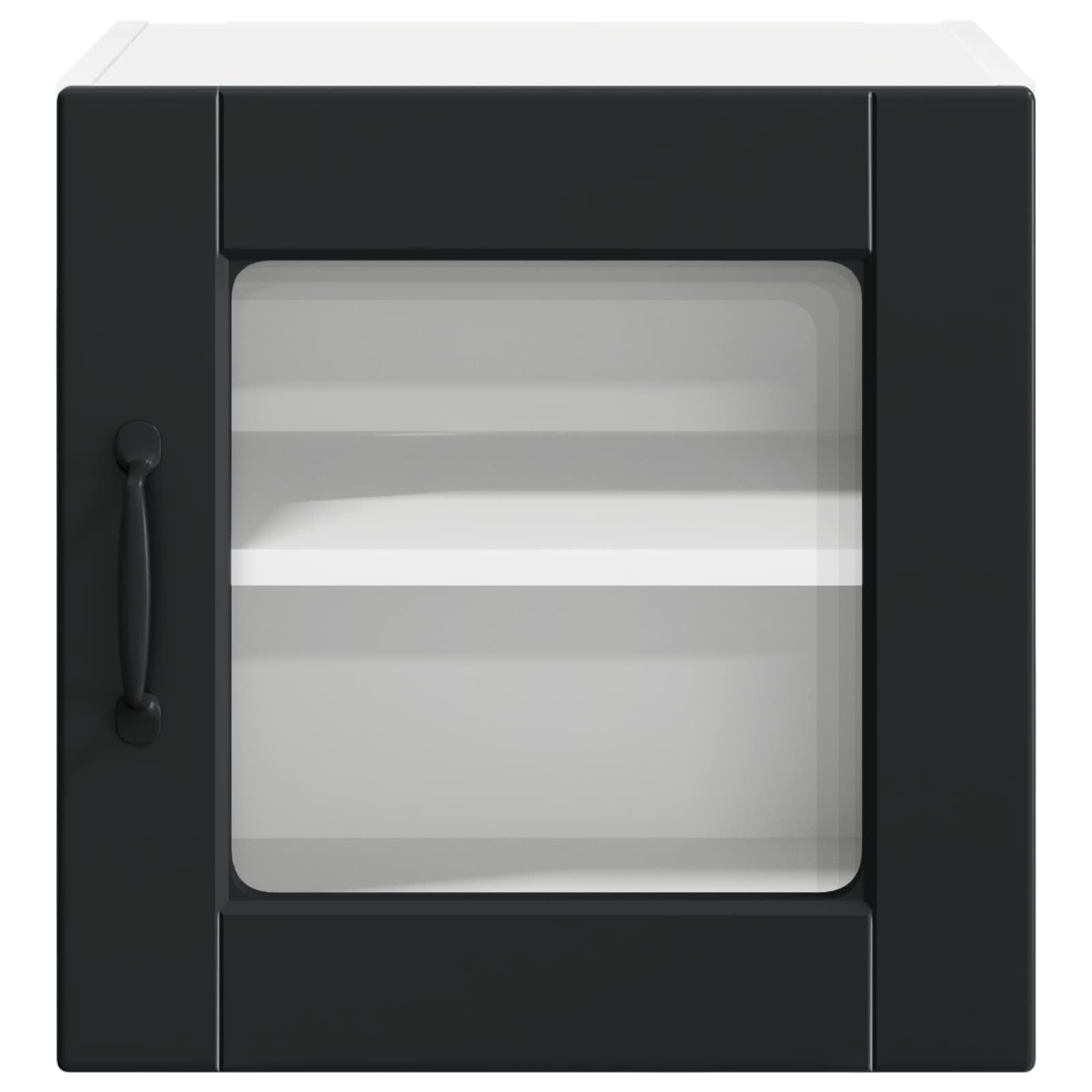 Zidni stakleni ormarić 2 pcs Crna 40 x 31 x 40 cm