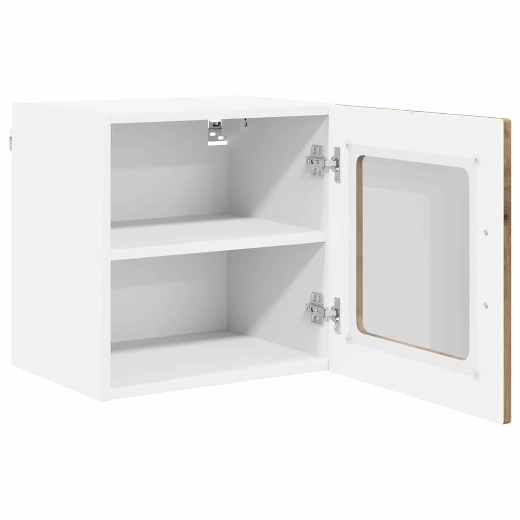 Zidni stakleni ormarić 2 pcs Umjetnički hrast 40 x 31 x 40 cm