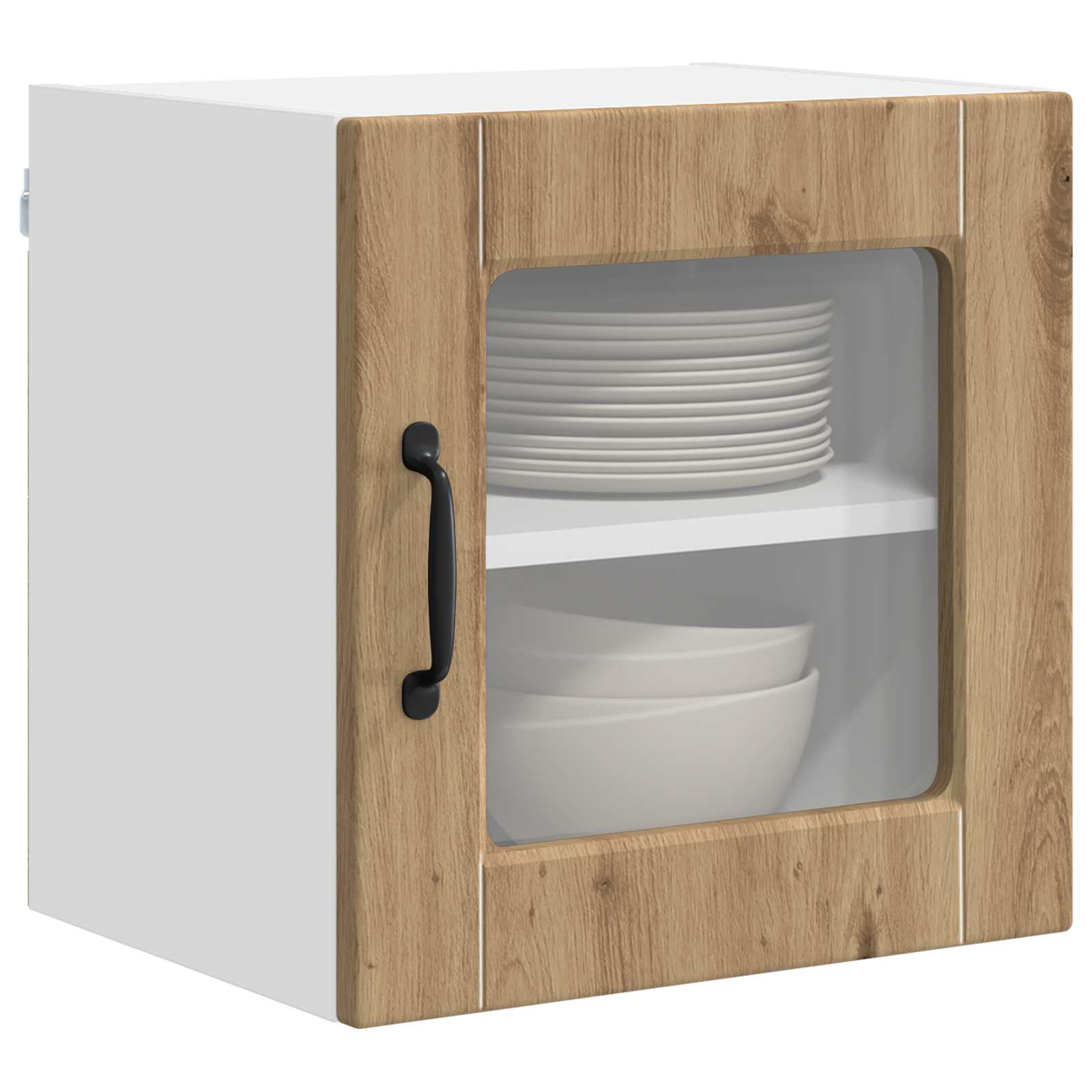 Zidni stakleni ormarić 2 pcs Umjetnički hrast 40 x 31 x 40 cm