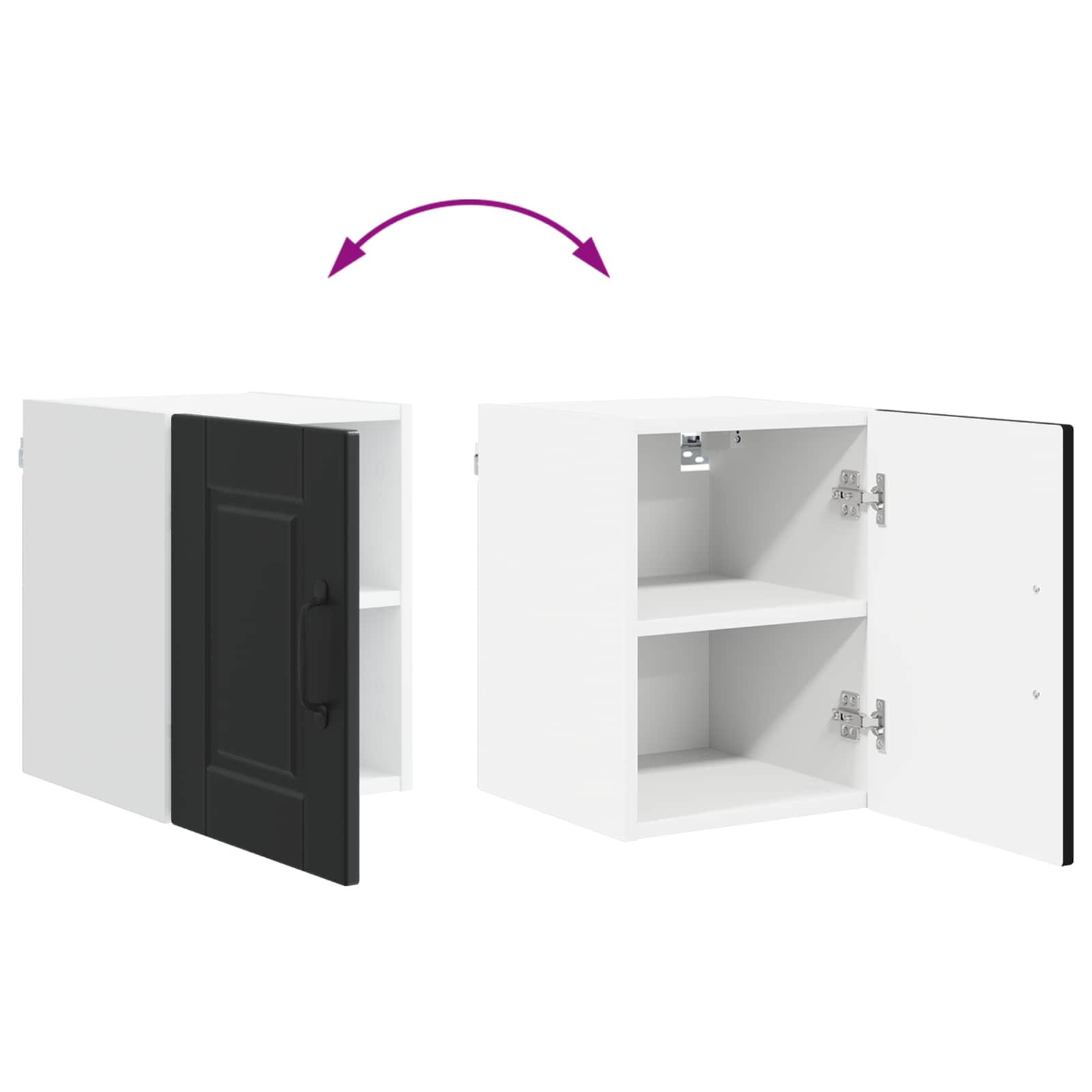 Ormar za Zid 2 pcs Crna 30 x 31 x 40 cm Konstruirano drvo