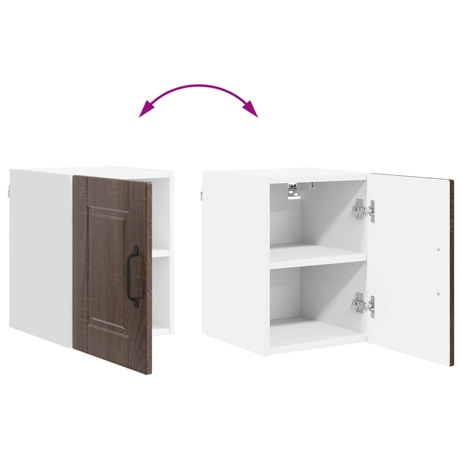 Ormar za Zid 2 pcs Smeđi hrast 30 x 31 x 40 cm