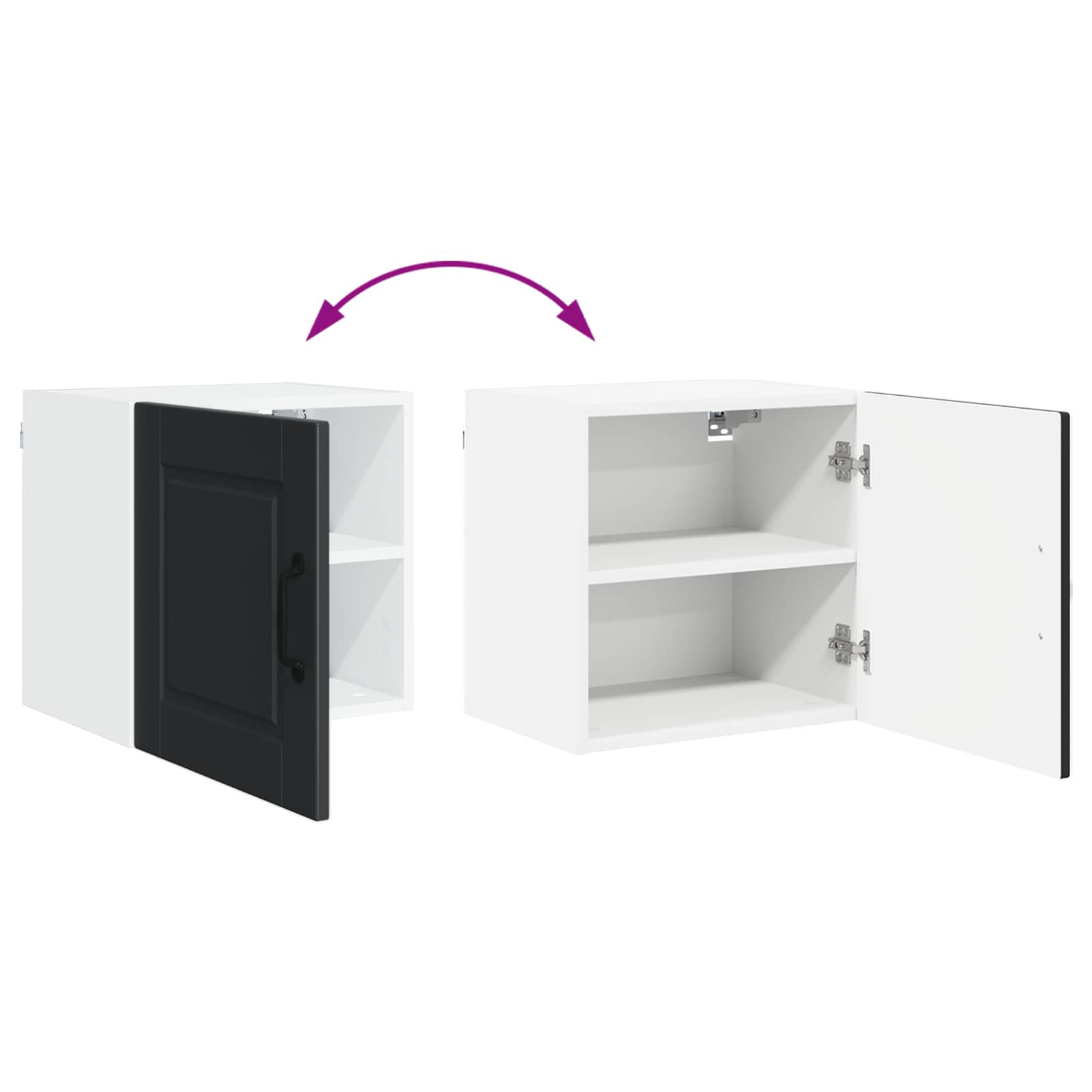 Ormar za Zid 2 pcs Crna 40 x 31 x 40 cm Konstruirano drvo