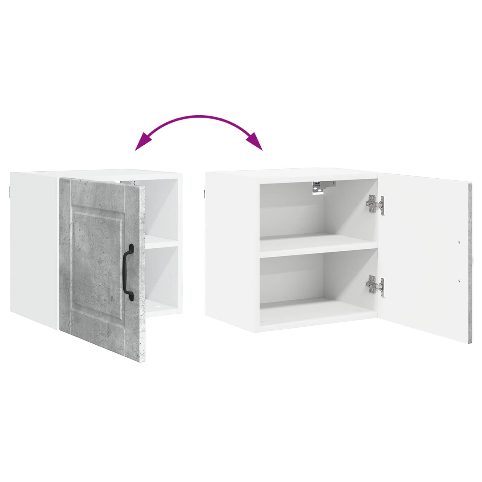 Ormar za Zid 2 pcs Betonski sivi 40 x 31 x 40 cm