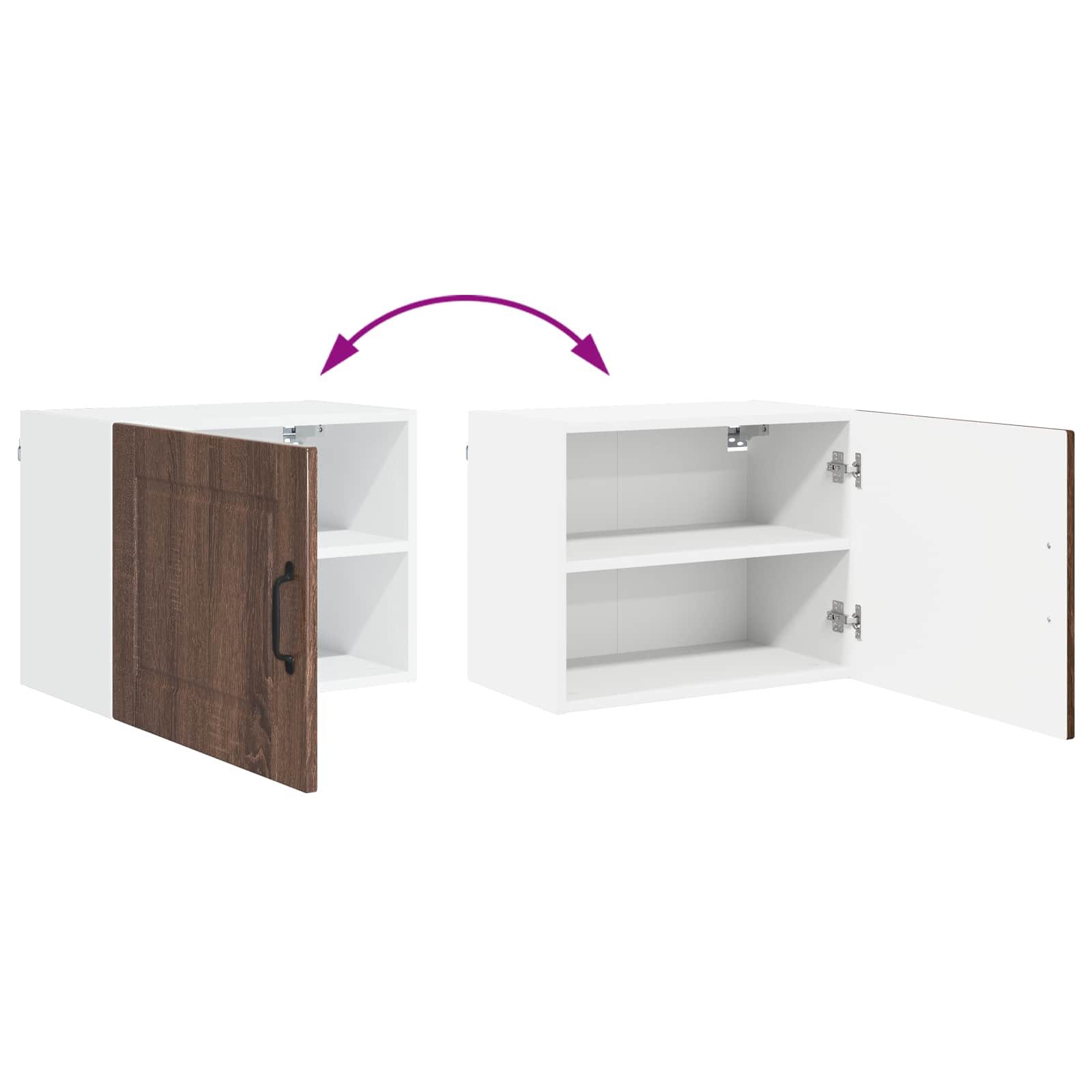 Ormar za Zid 2 pcs Smeđi hrast 50 x 31 x 40 cm