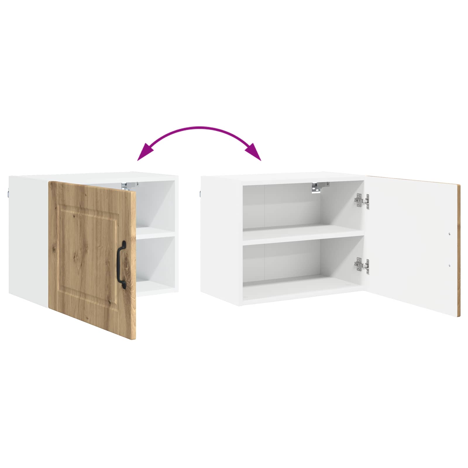 Ormar za Zid 2 pcs Umjetnički hrast 50 x 31 x 40 cm
