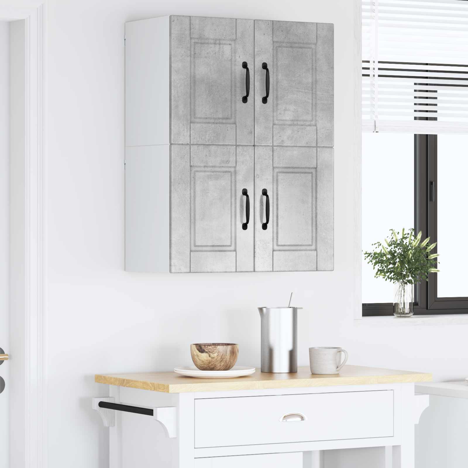 Ormar za Zid 2 pcs Betonski sivi 60 x 31 x 40 cm