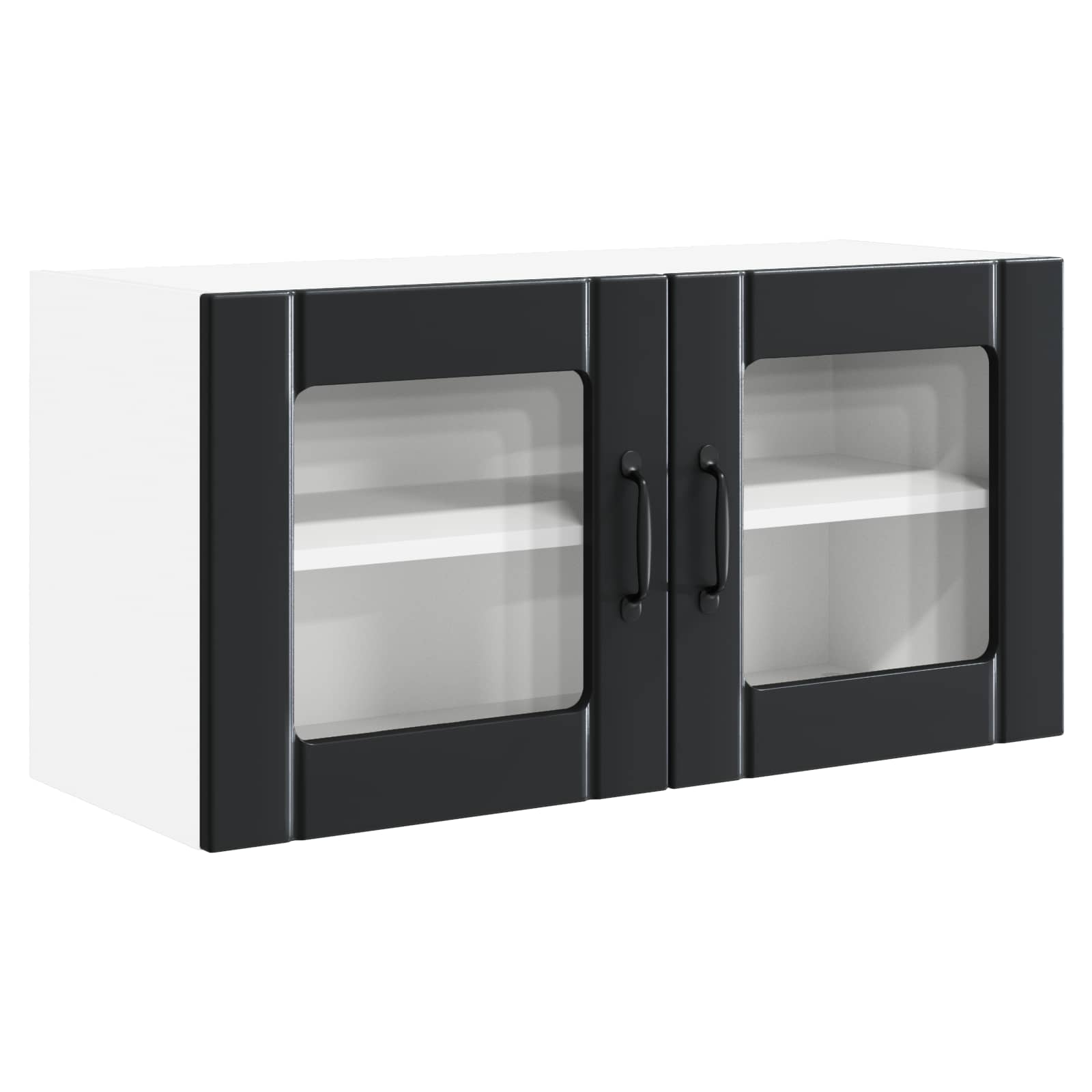 Zidni stakleni ormar Crna 80 x 31 x 40 cm Konstruirano drvo