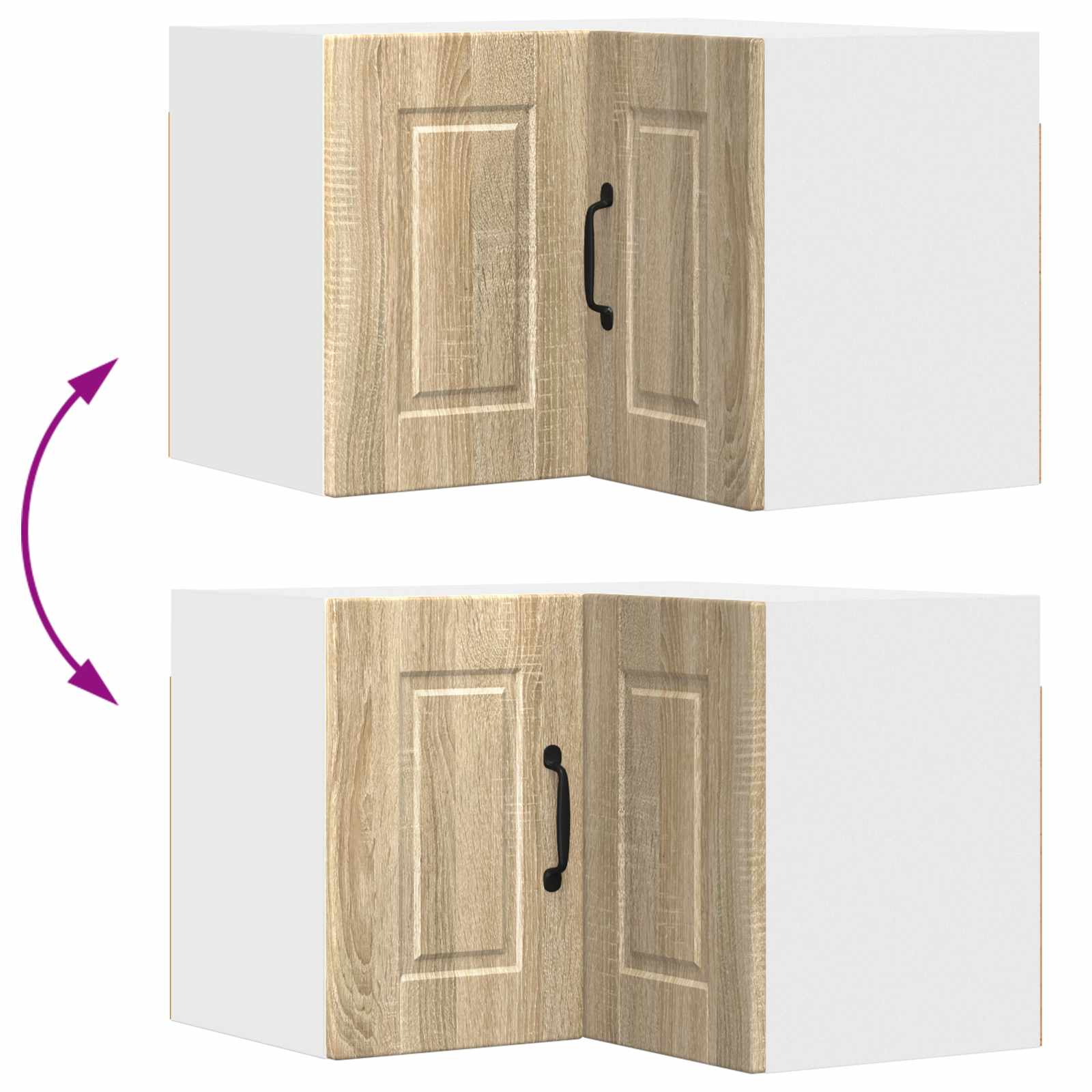 Zidni kutni ormar Sonoma hrast 57 x 57 x 40 cm