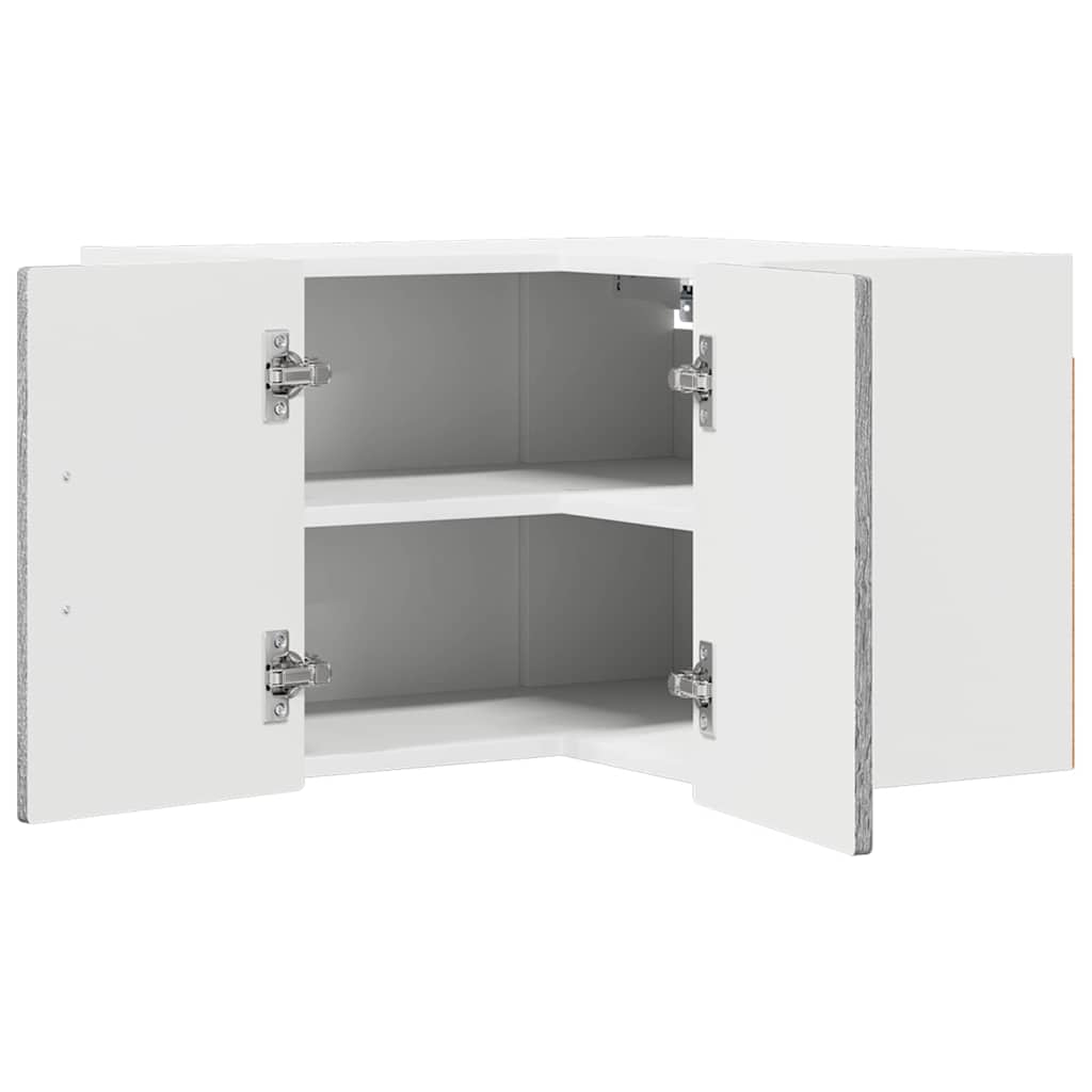 Zidni kutni ormar Siva Sonoma 57 x 57 x 40 cm Konstruirano drvo