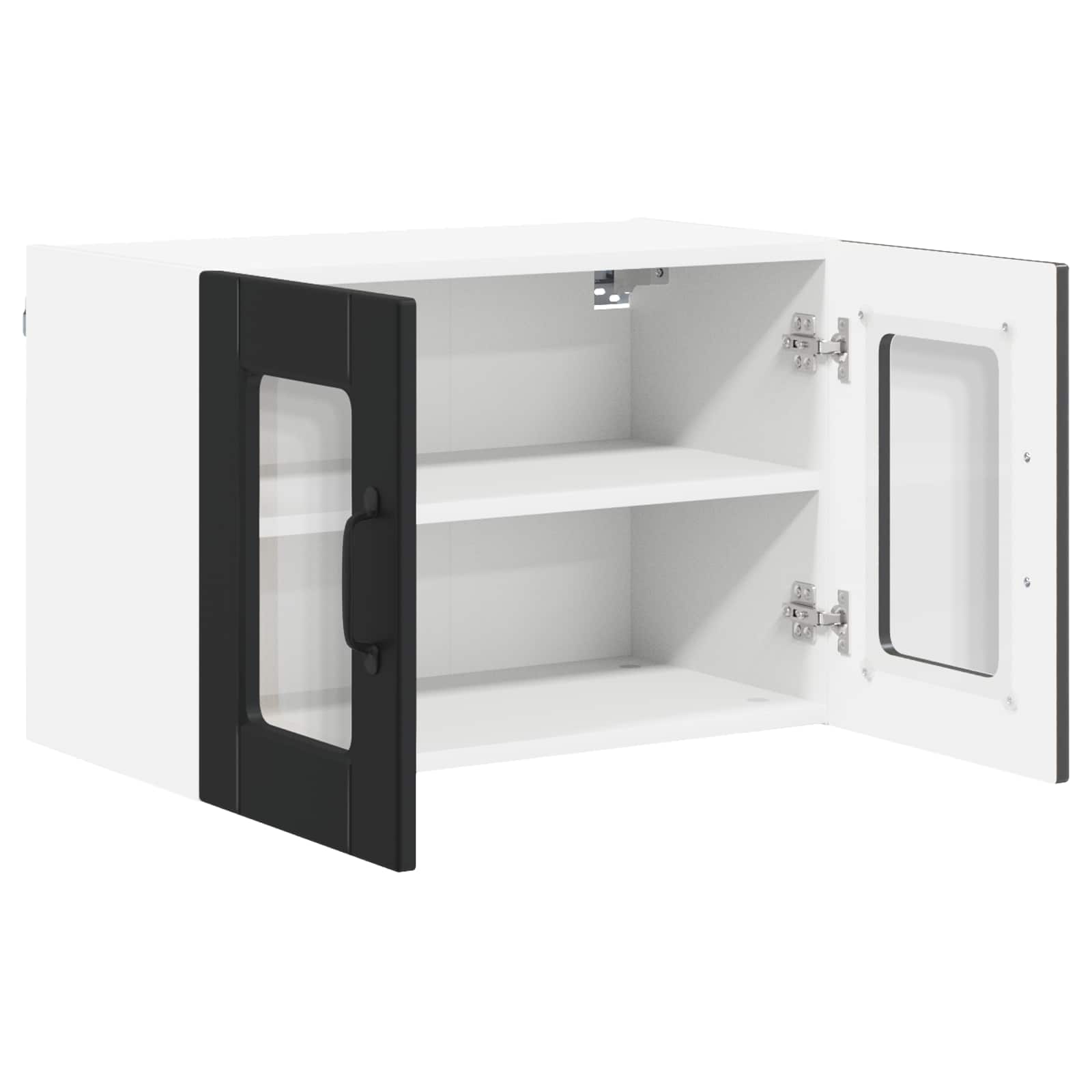 Zidni stakleni ormarić Crna 60 x 31 x 40 cm Konstruirano drvo