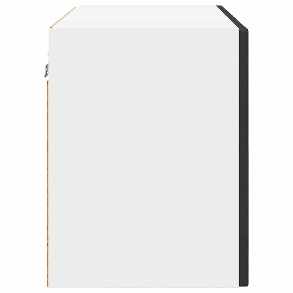 Zidni stakleni ormarić 2 pcs Crna 60 x 31 x 40 cm