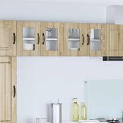 Zidni stakleni ormarić 2 pcs Sonoma hrast 60 x 31 x 40 cm