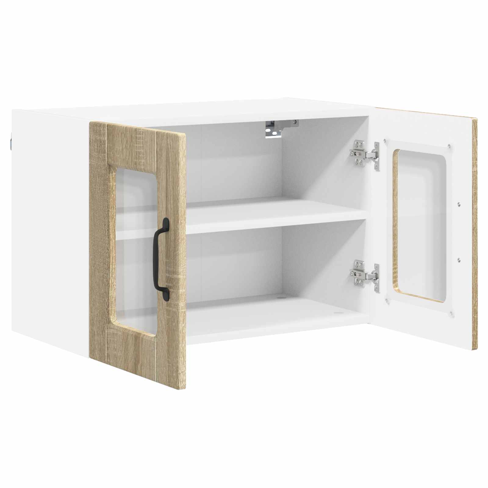 Zidni stakleni ormarić 2 pcs Sonoma hrast 60 x 31 x 40 cm