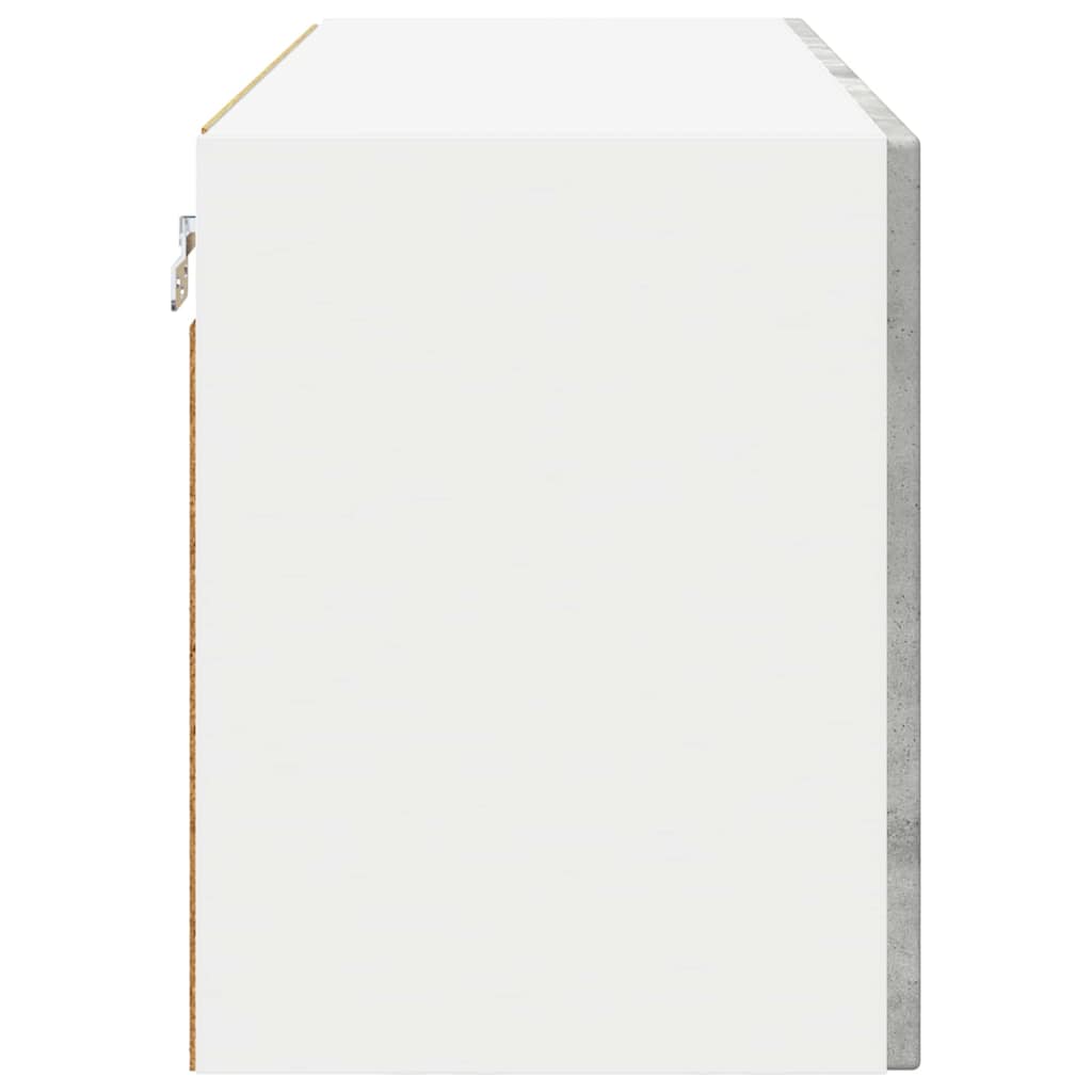 Zidni stakleni ormarić 2 pcs Betonski sivi 60 x 31 x 40 cm