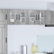 Zidni stakleni ormarić 2 pcs Siva Sonoma 60 x 31 x 40 cm