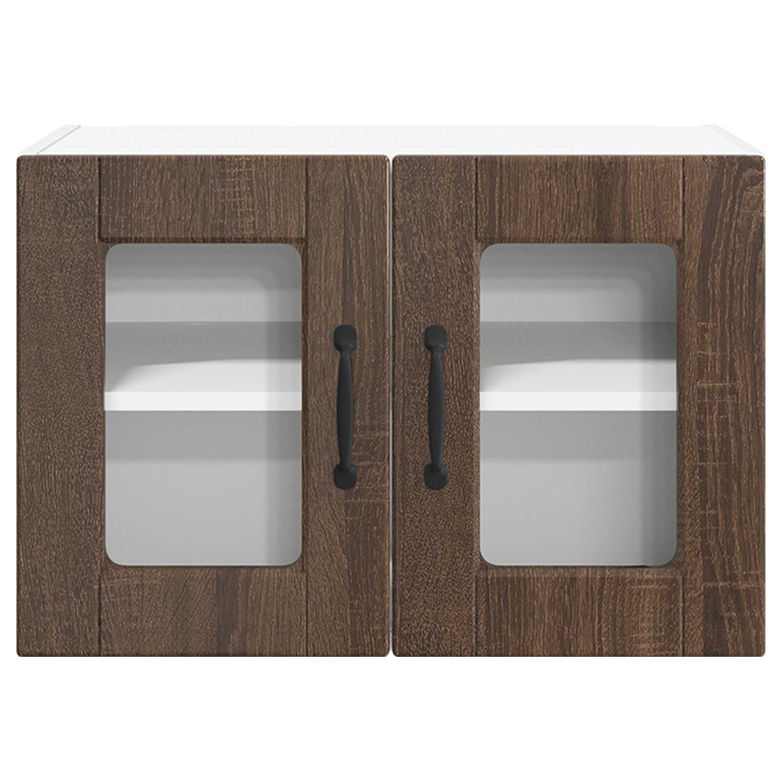 Zidni stakleni ormarić 2 pcs Smeđi hrast 60 x 31 x 40 cm