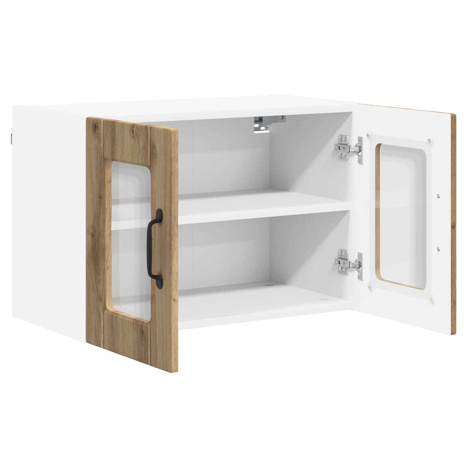 Zidni stakleni ormarić 2 pcs Umjetnički hrast 60 x 31 x 40 cm