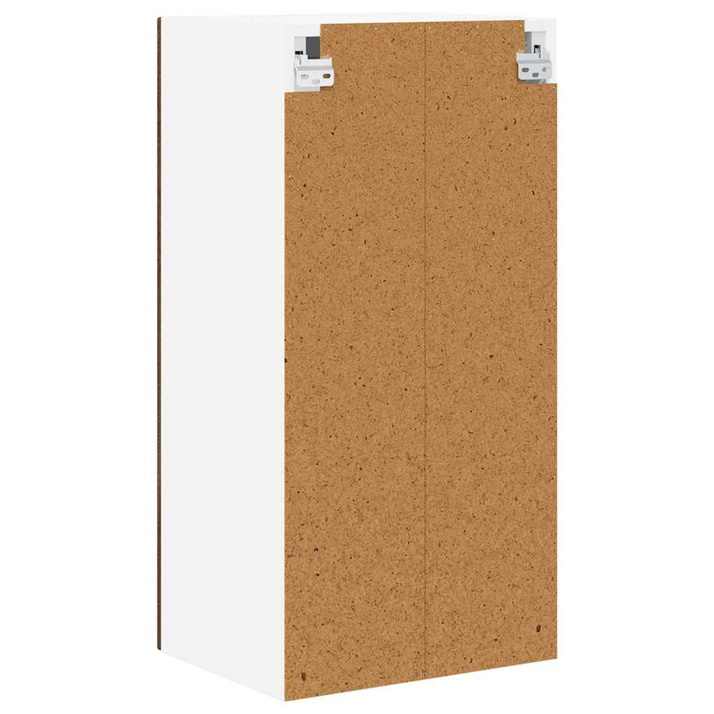 Zidni stakleni ormarić 2 pcs Smeđi hrast 40 x 31 x 80 cm
