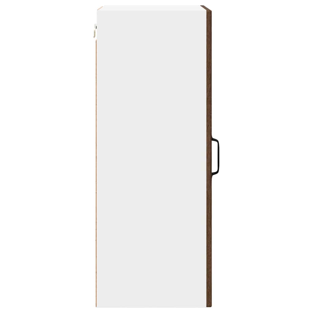 Zidni stakleni ormarić 2 pcs Smeđi hrast 40 x 31 x 80 cm
