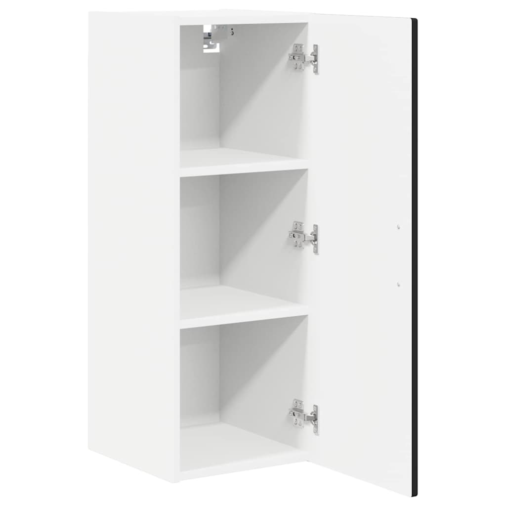 Ormar za Zid 2 pcs Crna 30 x 31 x 80 cm Konstruirano drvo