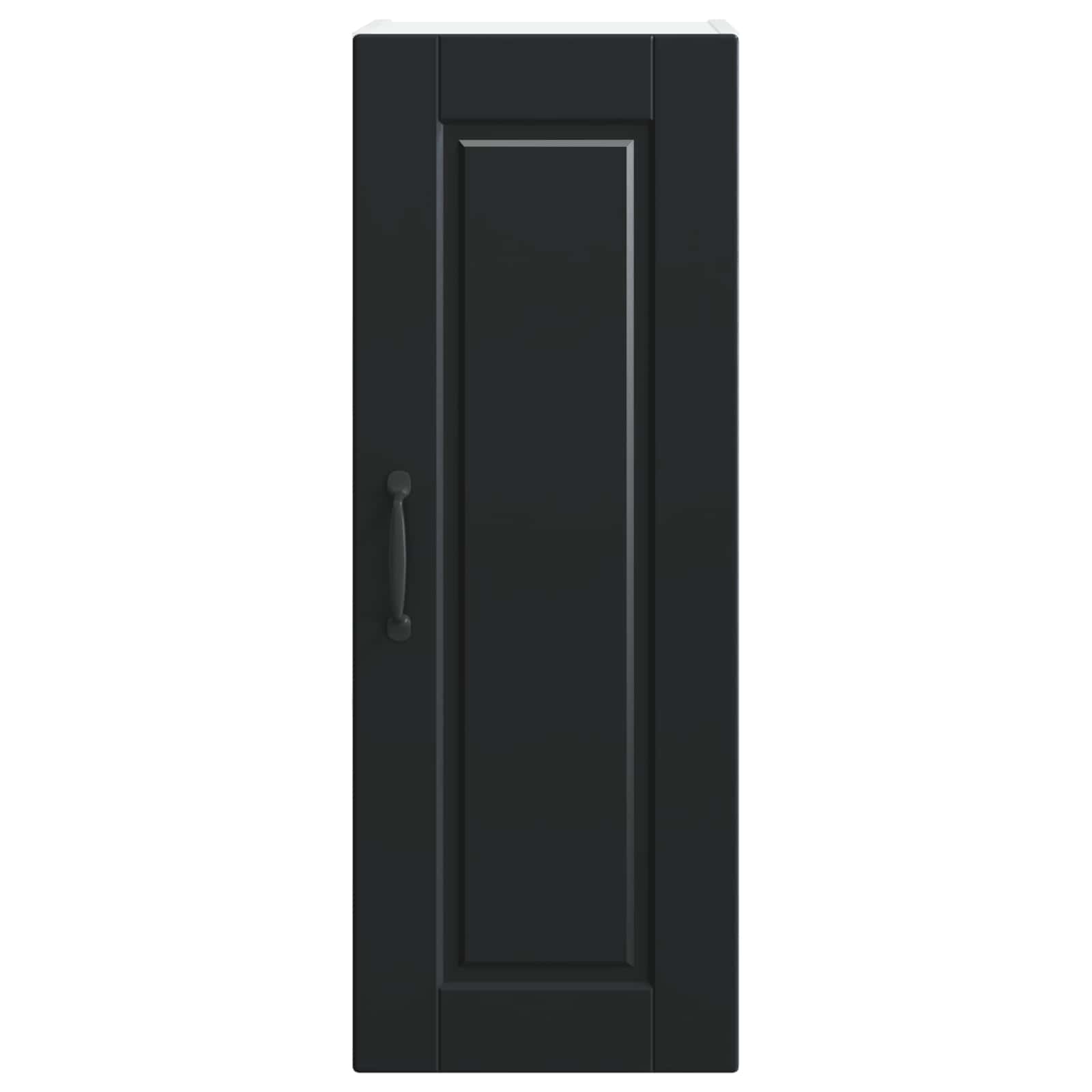 Ormar za Zid 2 pcs Crna 30 x 31 x 80 cm Konstruirano drvo