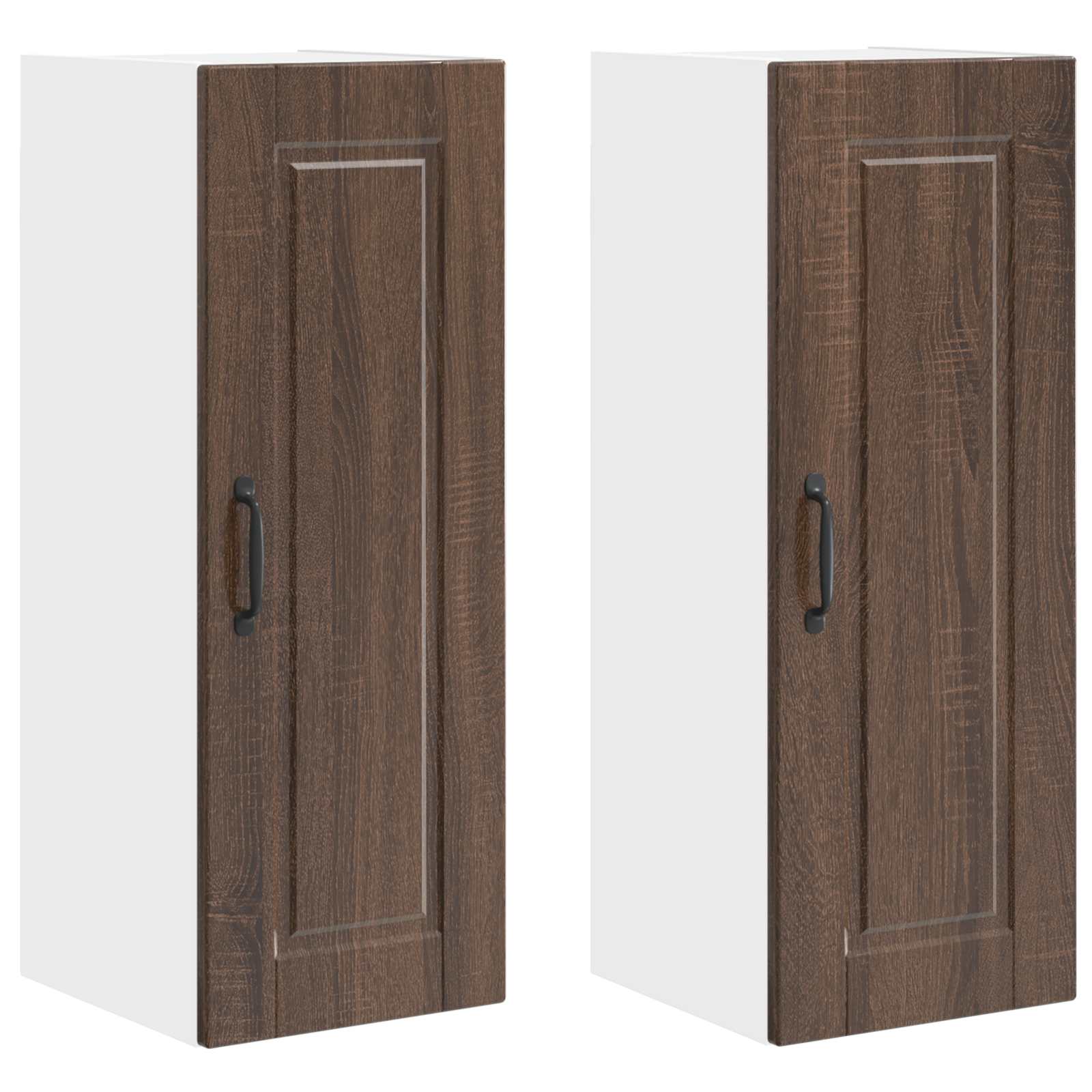 Ormar za Zid 2 pcs Smeđi hrast 30 x 31 x 80 cm
