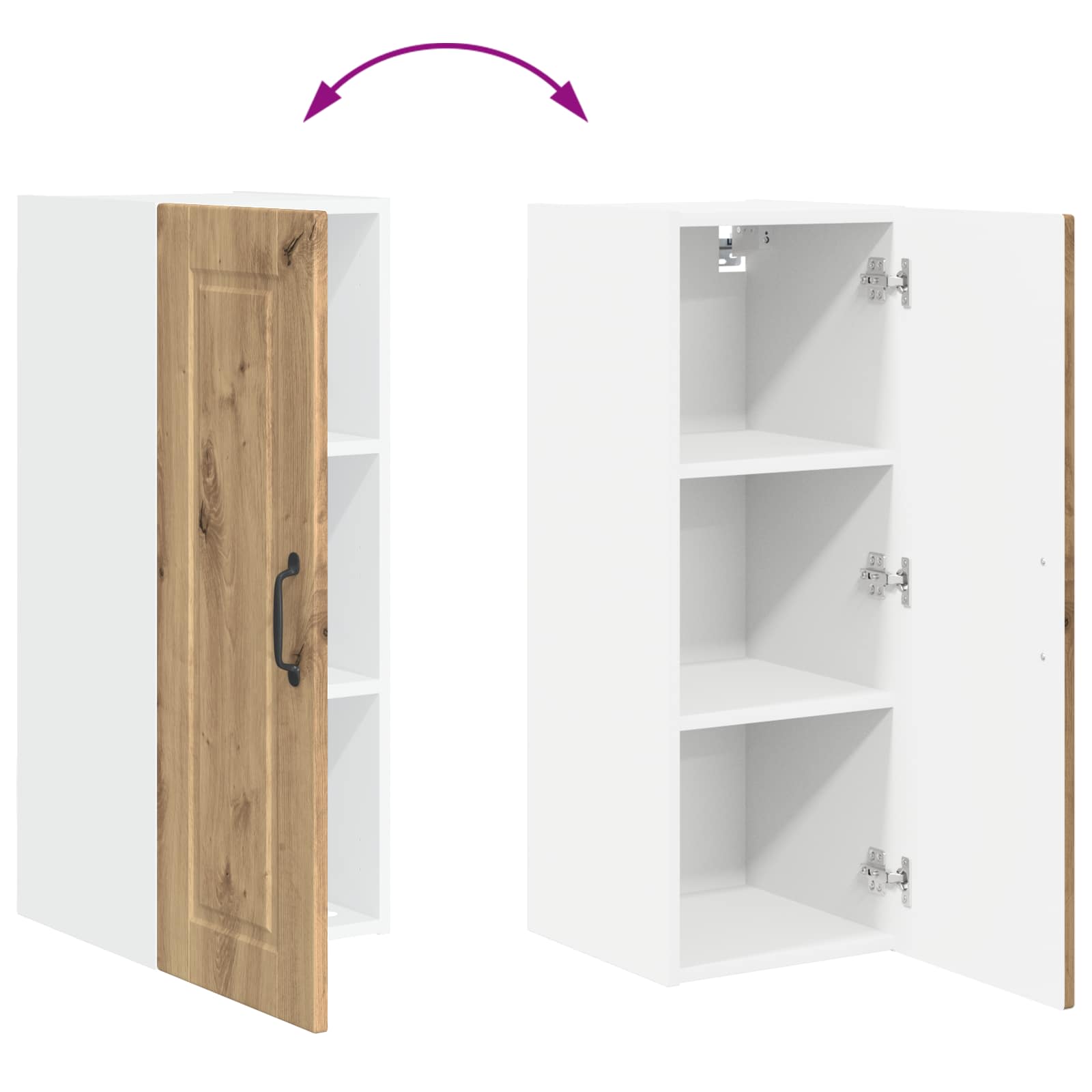 Ormar za Zid Umjetnički hrast 30 x 31 x 80 cm Konstruirano drvo