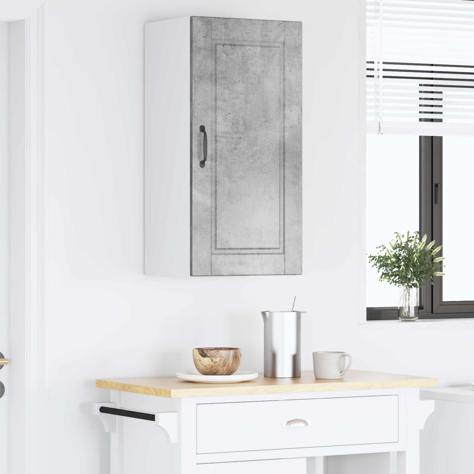 Ormar za Zid Betonski sivi 40 x 31 x 80 cm Konstruirano drvo