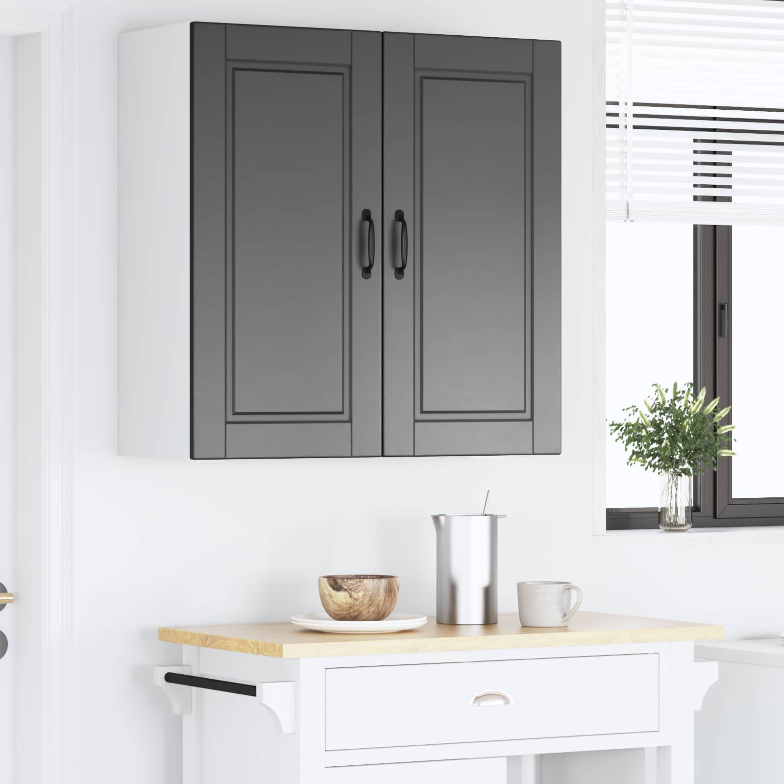 Ormar za Zid Crna 80 x 31 x 80 cm Konstruirano drvo