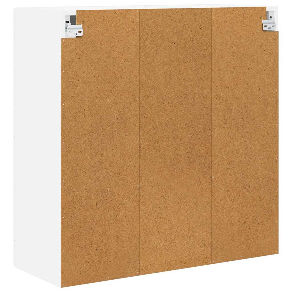 Zidni stakleni ormarić Visoki sjaj bijela 80 x 31 x 80 cm