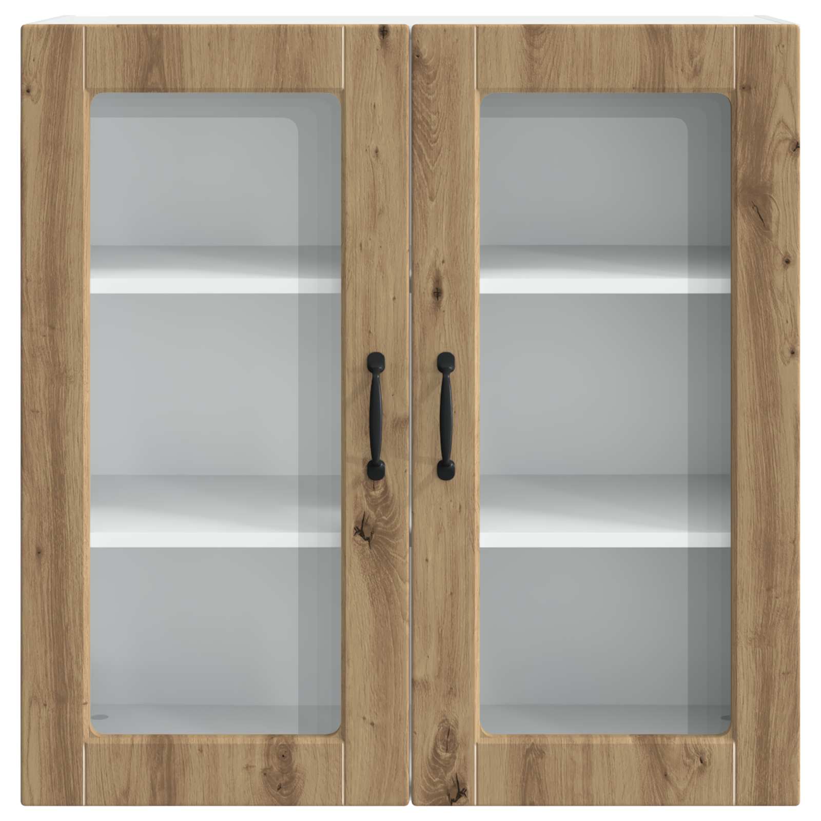 Zidni stakleni ormarić Umjetnički hrast 80 x 31 x 80 cm