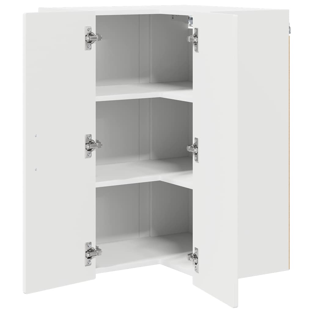 Zidni kutni ormar Bijelo 57 x 57 x 80 cm Konstruirano drvo