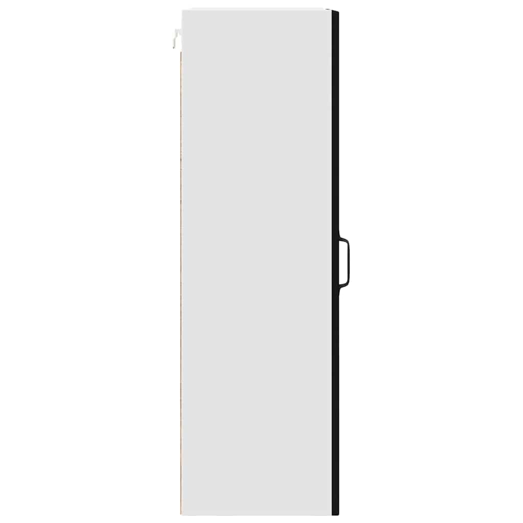 Zidni stakleni ormarić Crna 40 x 31 x 100 cm Konstruirano drvo