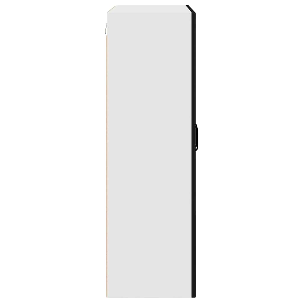 Zidni stakleni ormarić Crna 80 x 31 x 100 cm Konstruirano drvo