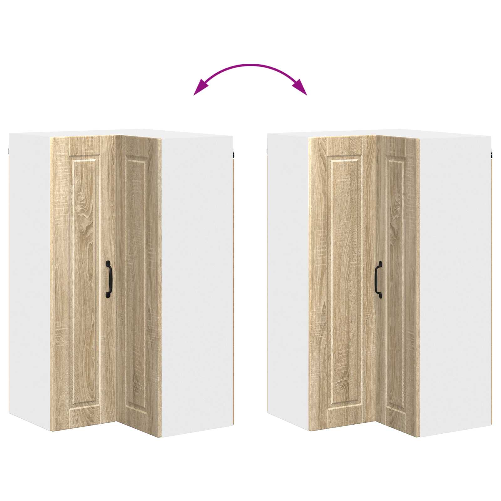 Zidni kutni ormar Sonoma hrast 57 x 57 x 100 cm