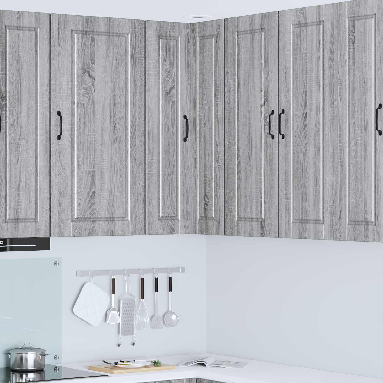 Zidni kutni ormar Siva Sonoma 57 x 57 x 100 cm