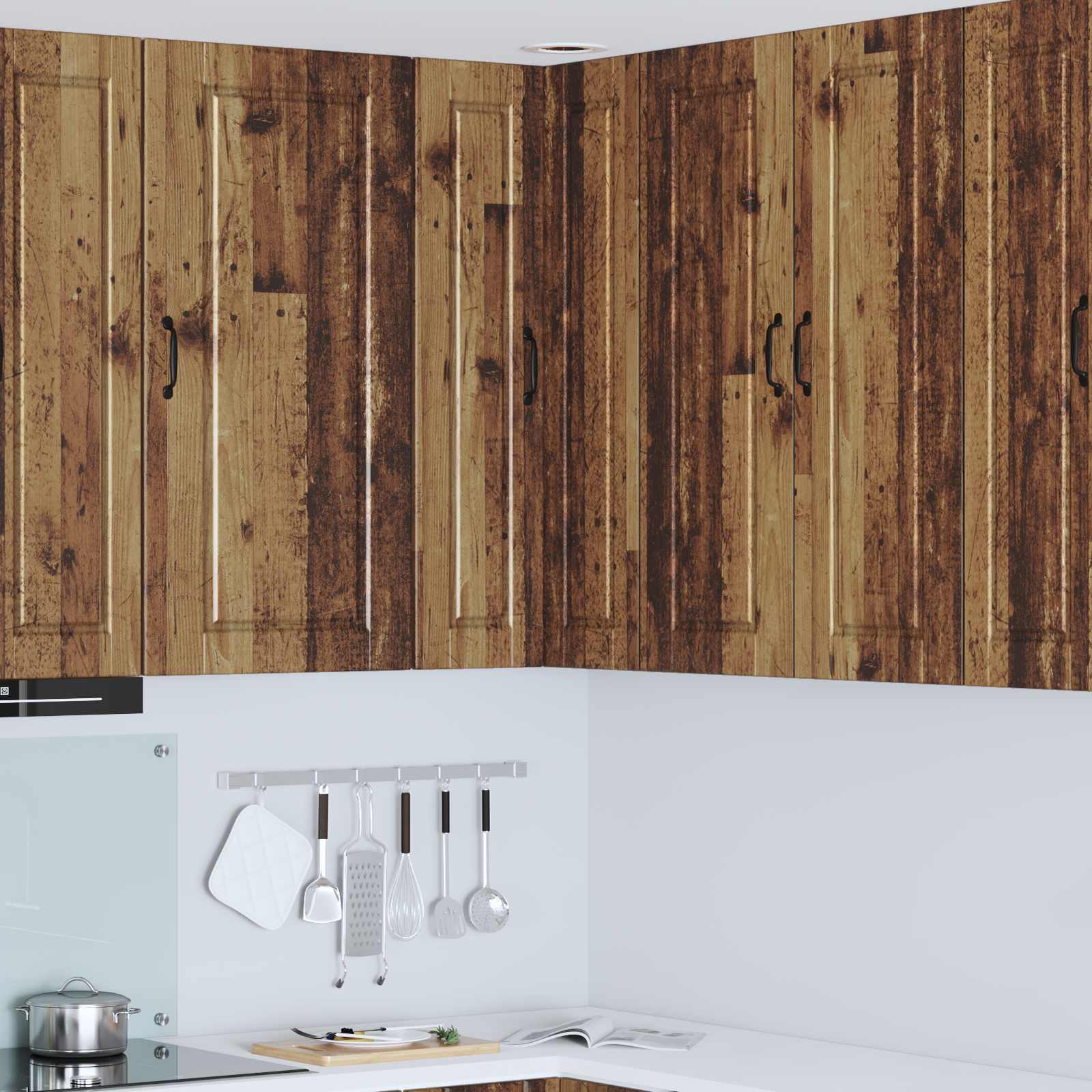 Zidni kutni ormar Staro drvo 57 x 57 x 100 cm Konstruirano drvo