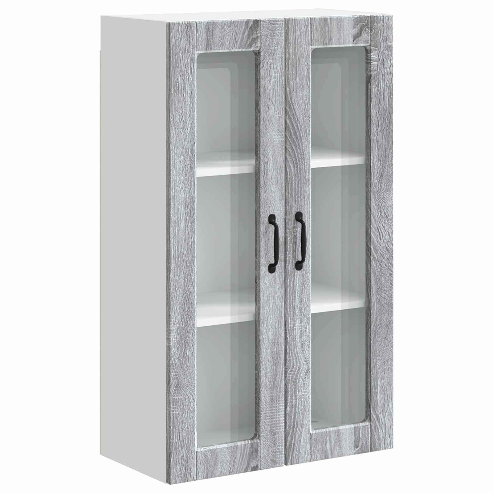 Zidni stakleni ormarić Siva Sonoma 60 x 31 x 100 cm