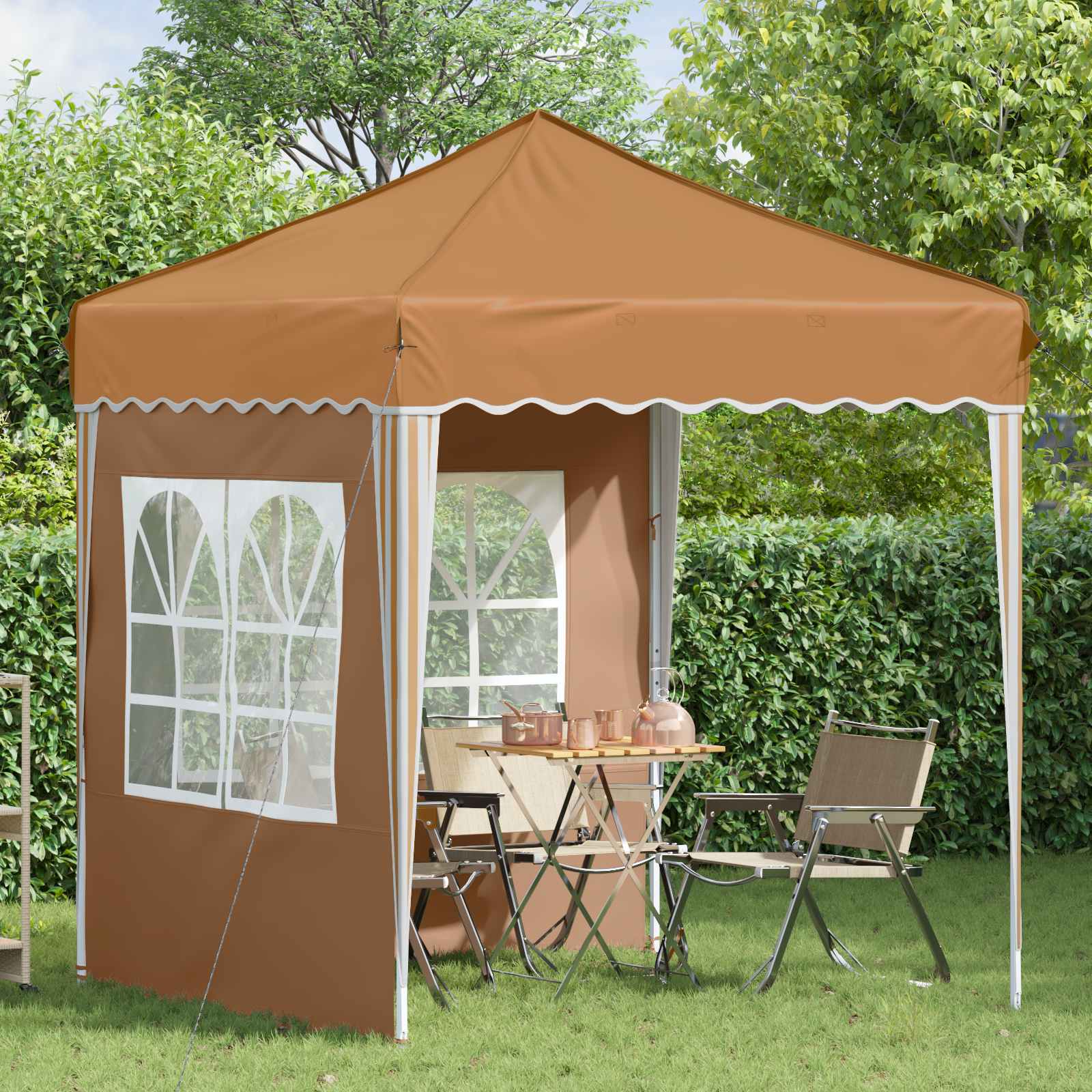 Rastezljivi šator za zabave Bež 195 x 195 x 245 cm