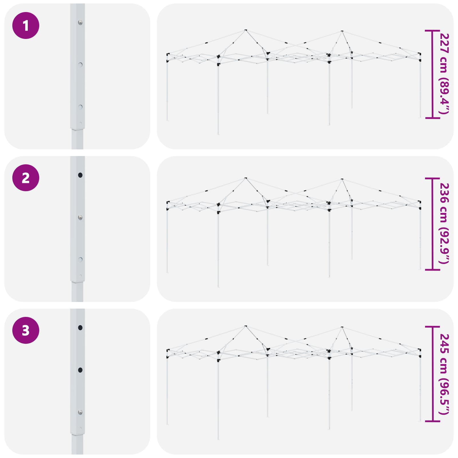 Rastezljivi šator za zabave 575 x 290 x 245 cm Smeđa
