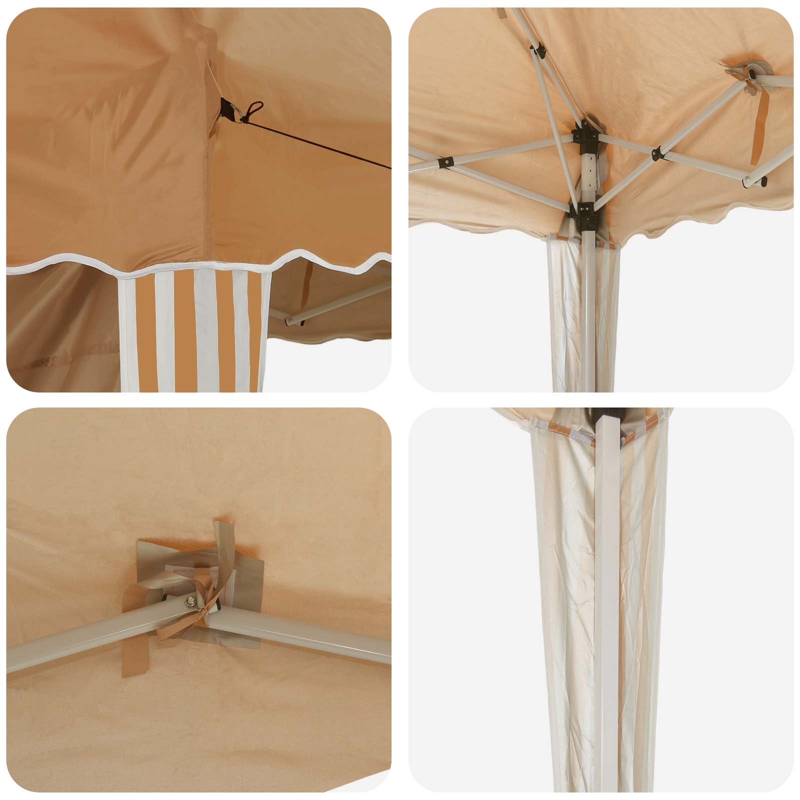 Rastezljivi šator za zabave 575 x 289 x 245 cm Bež
