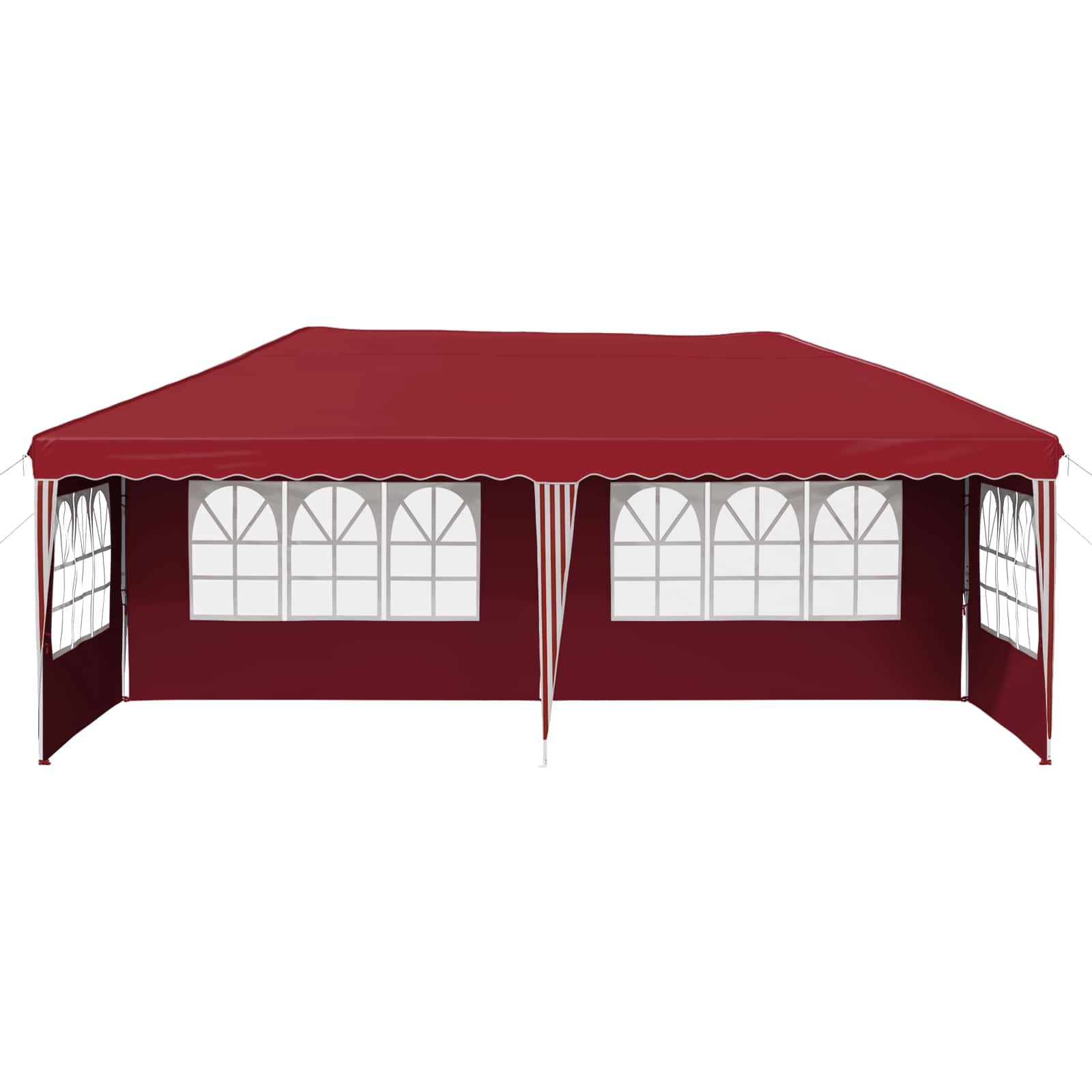 Rastezljivi šator za zabave 575 x 289 x 245 cm Tamno crvena