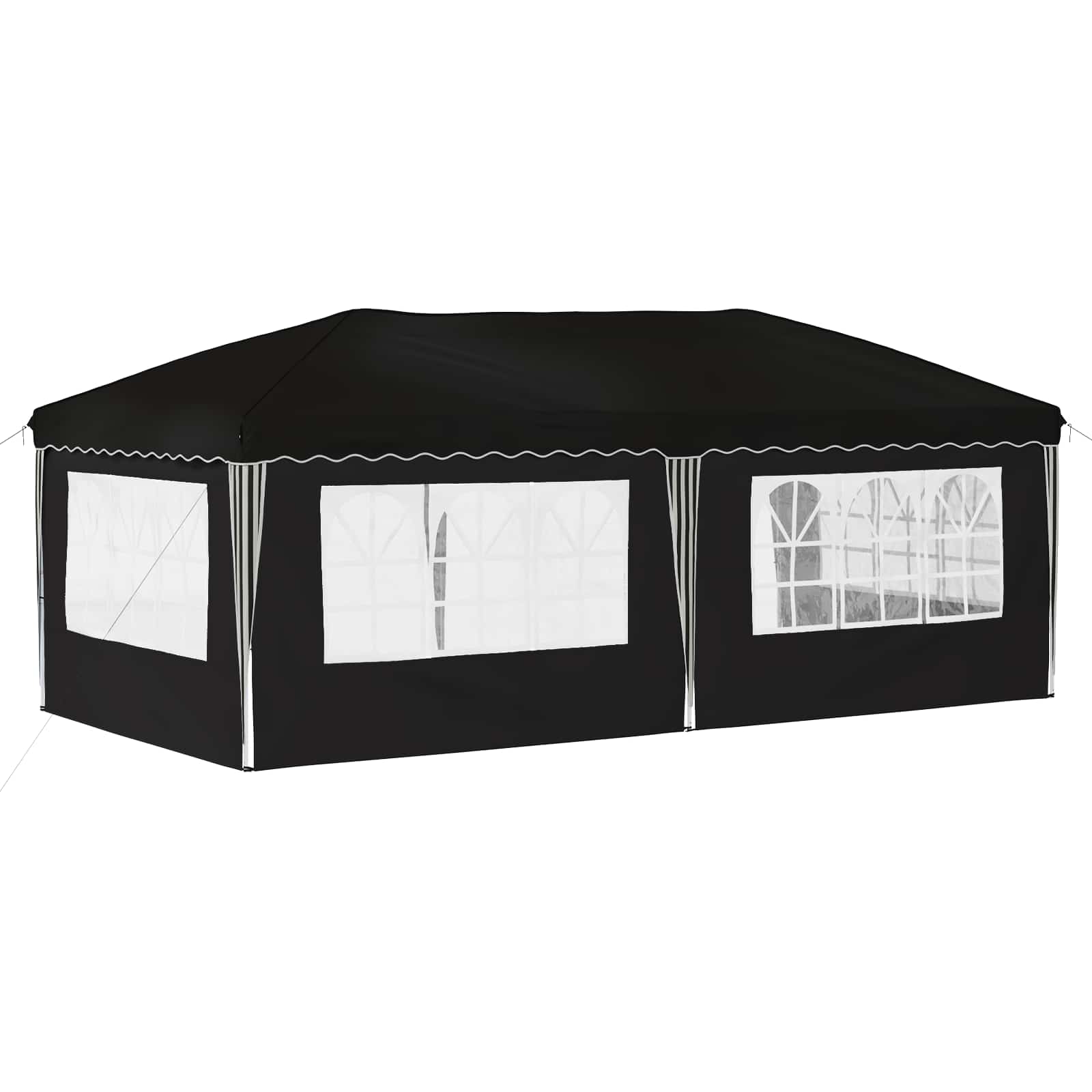 Rastezljivi šator za zabave 575 x 289 x 245 cm Crna