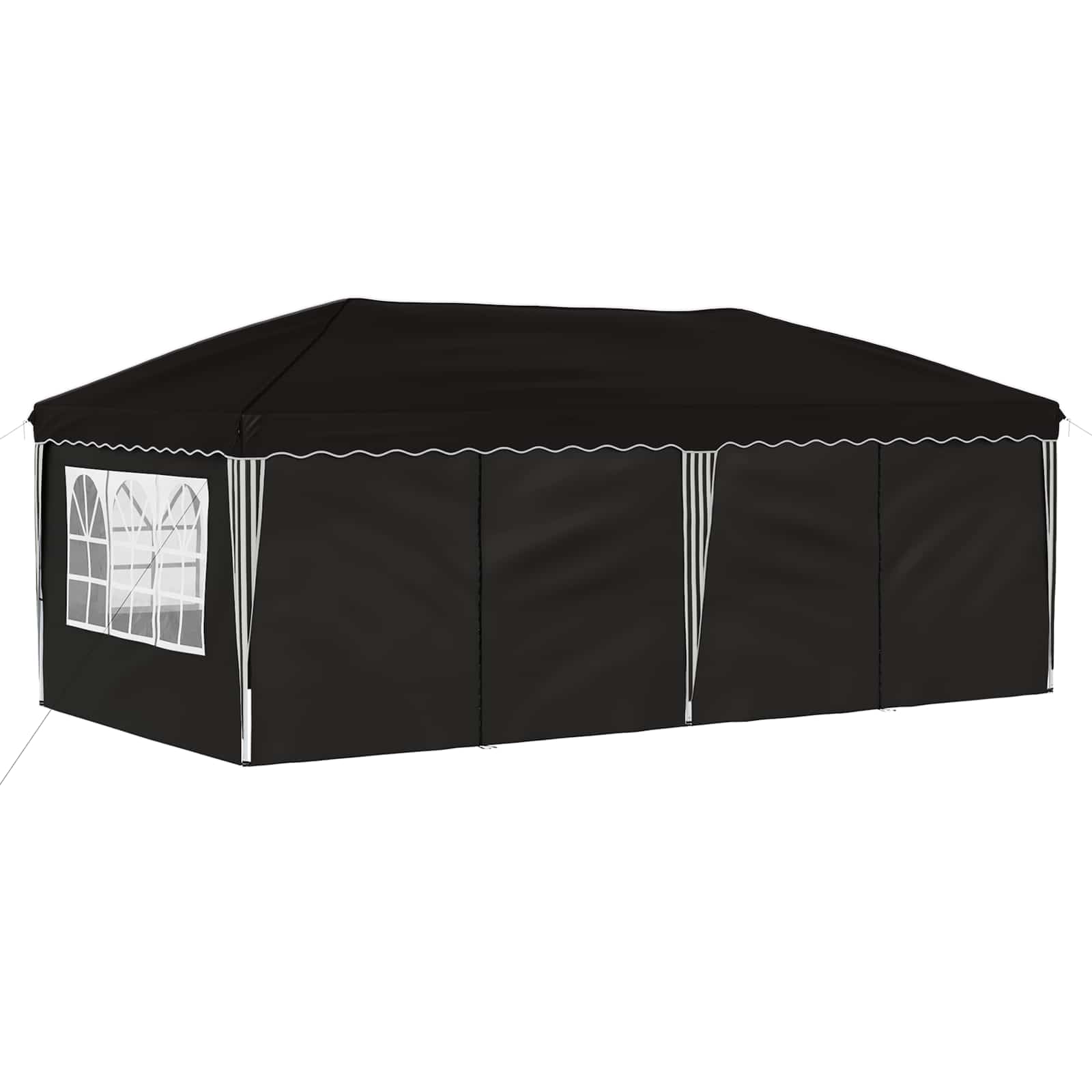 Rastezljivi šator za zabave 575 x 288 x 245 cm Crna