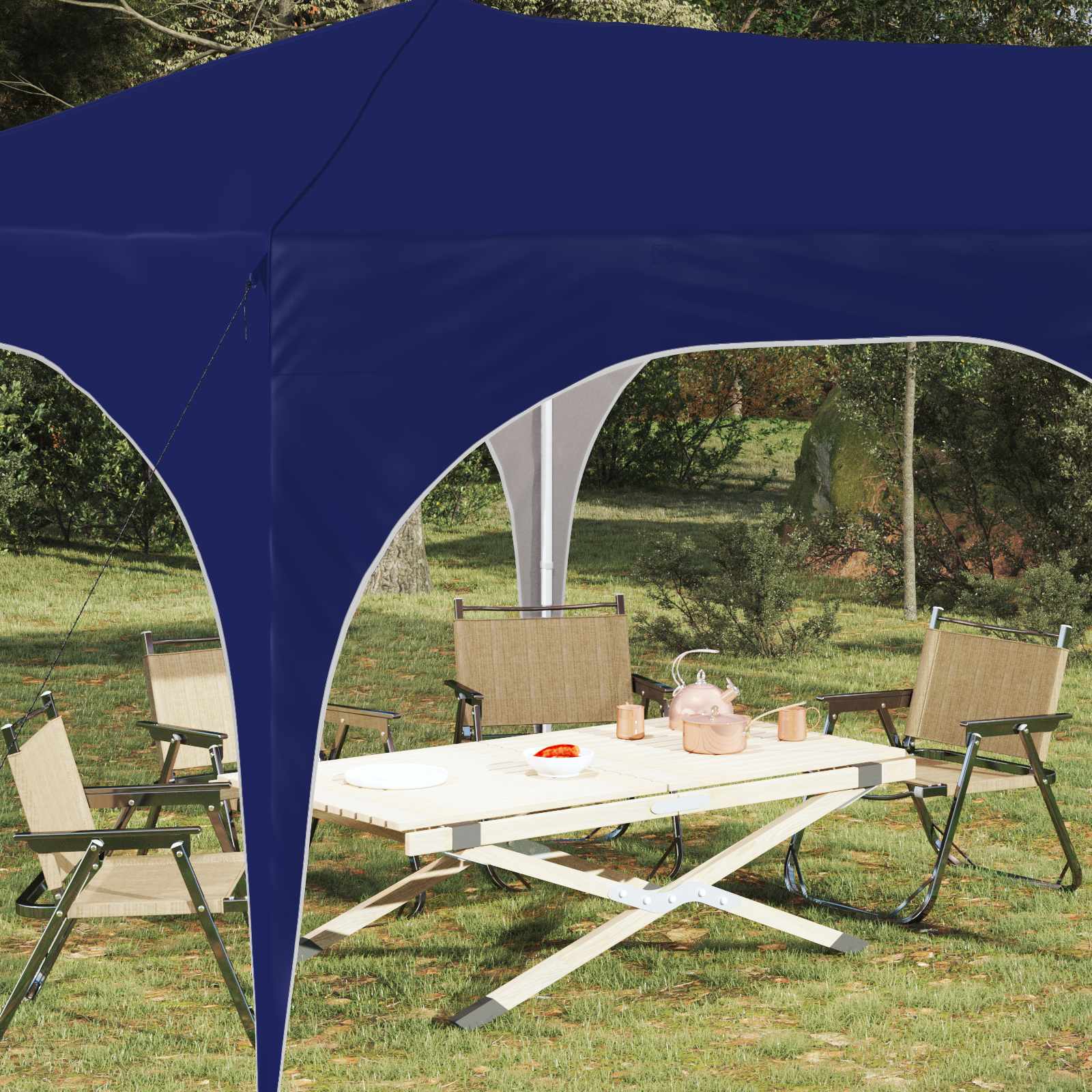 Rastezljivi šator za zabave Plava 575 x 288 x 245 cm