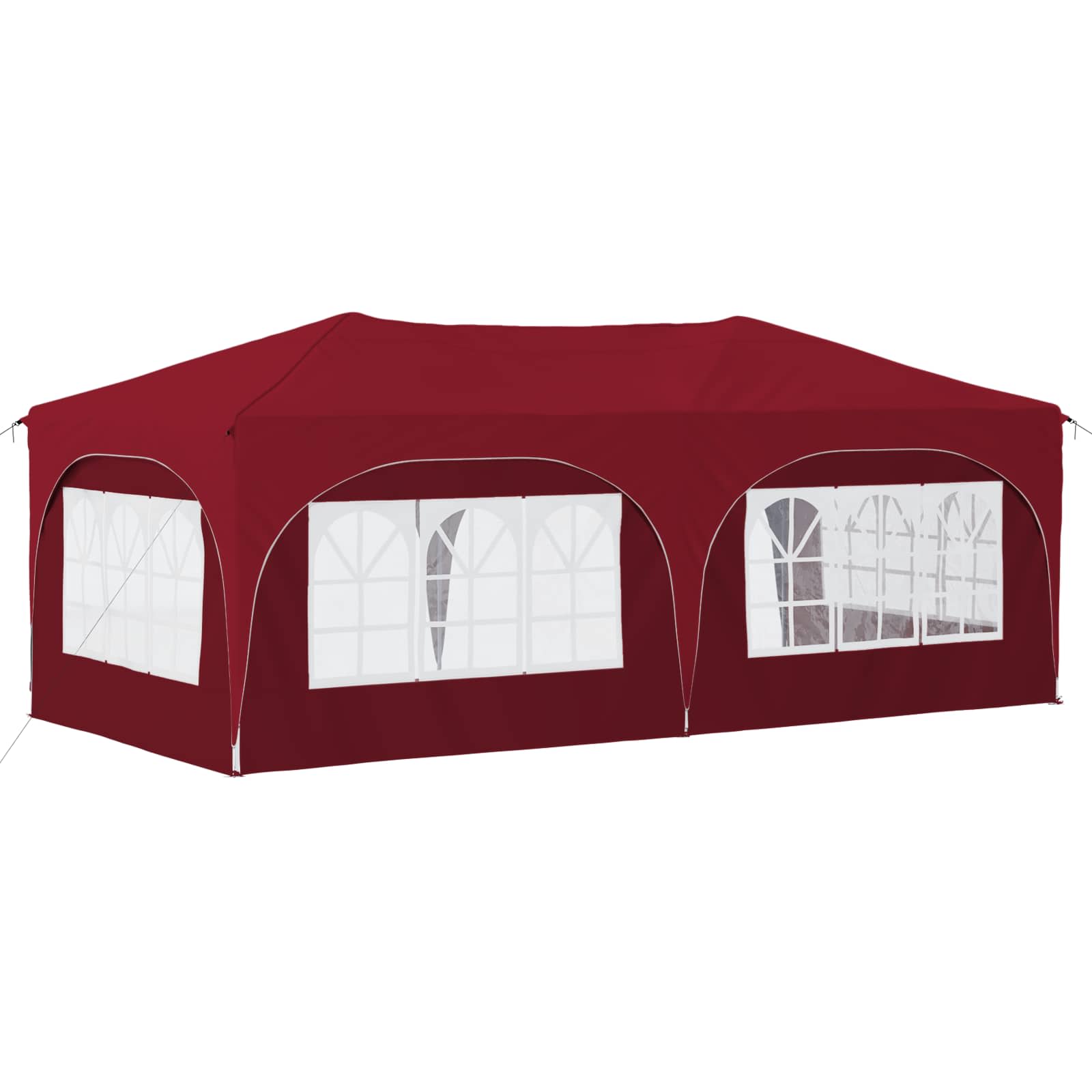 Rastezljivi šator za zabave 575 x 288 x 245 cm Tamno crvena