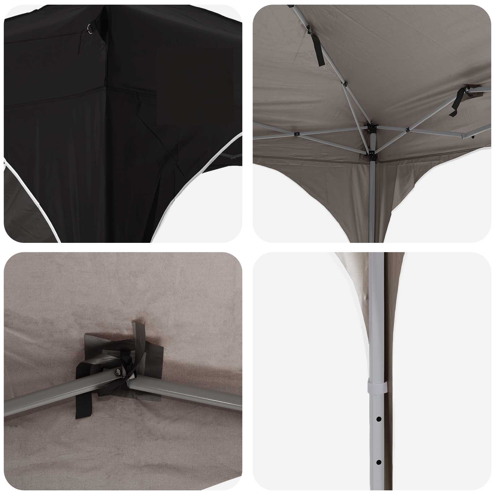 Rastezljivi šator za zabave Crna 575 x 288 x 245 cm