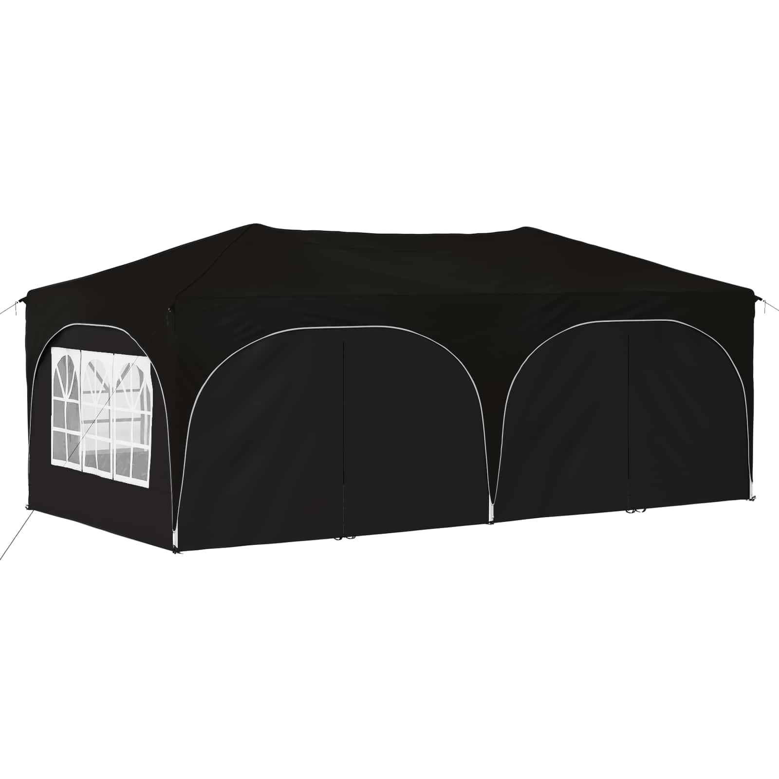 Rastezljivi šator za zabave Crna 575 x 288 x 245 cm