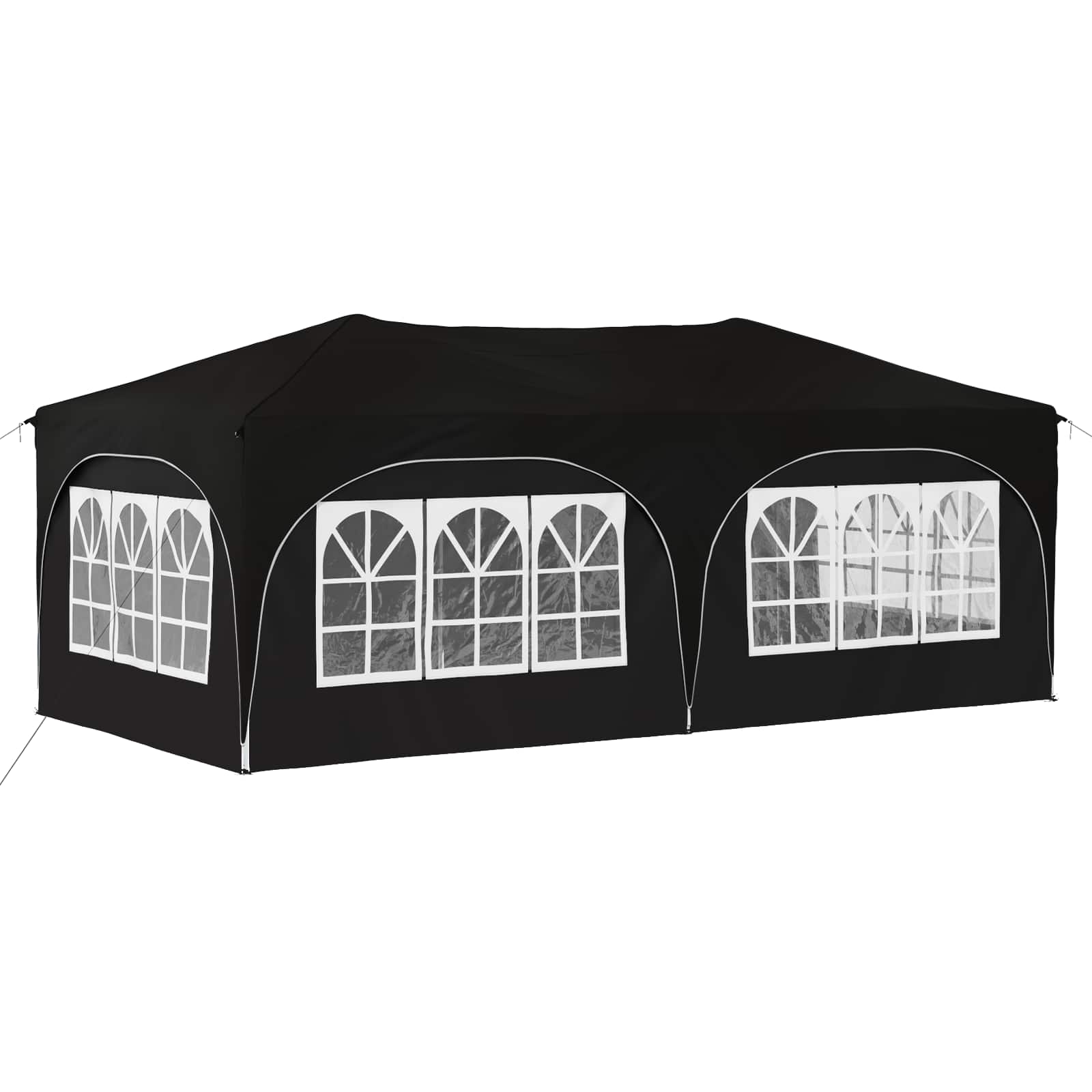 Rastezljivi šator za zabave Crna 575 x 288 x 245 cm