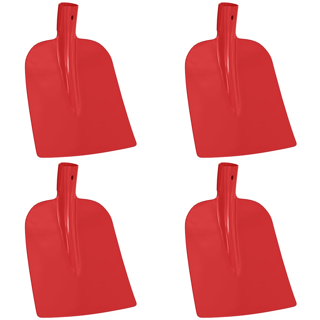 Glava lopate 4 pcs Crvena 32 x 24,5 cm Čelik s prahom premazan